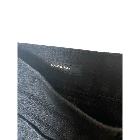 R13 Sequin Boyfriend Jeans Women's 26 Black Denim Distressed - Picture 7 of 14